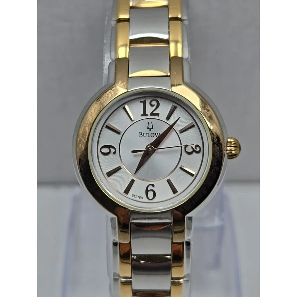 Bulova 98L158 Womens Two Tone Stainless Steel Quartz Watch New Battery